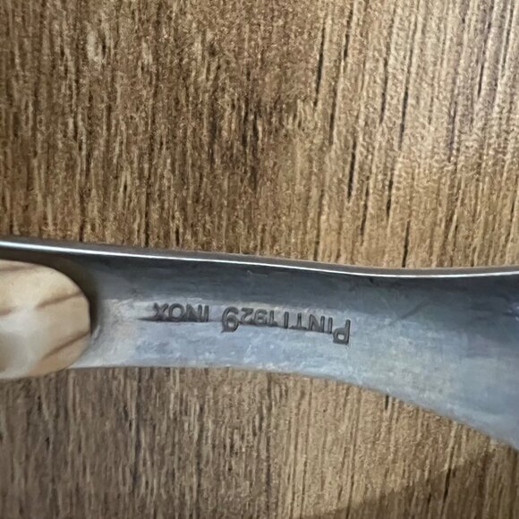 Pinti Inox1929 RIVA Birch Handle Full Tang Forks Set Of‎ 5 Made In Italy - Picture 4 of 6